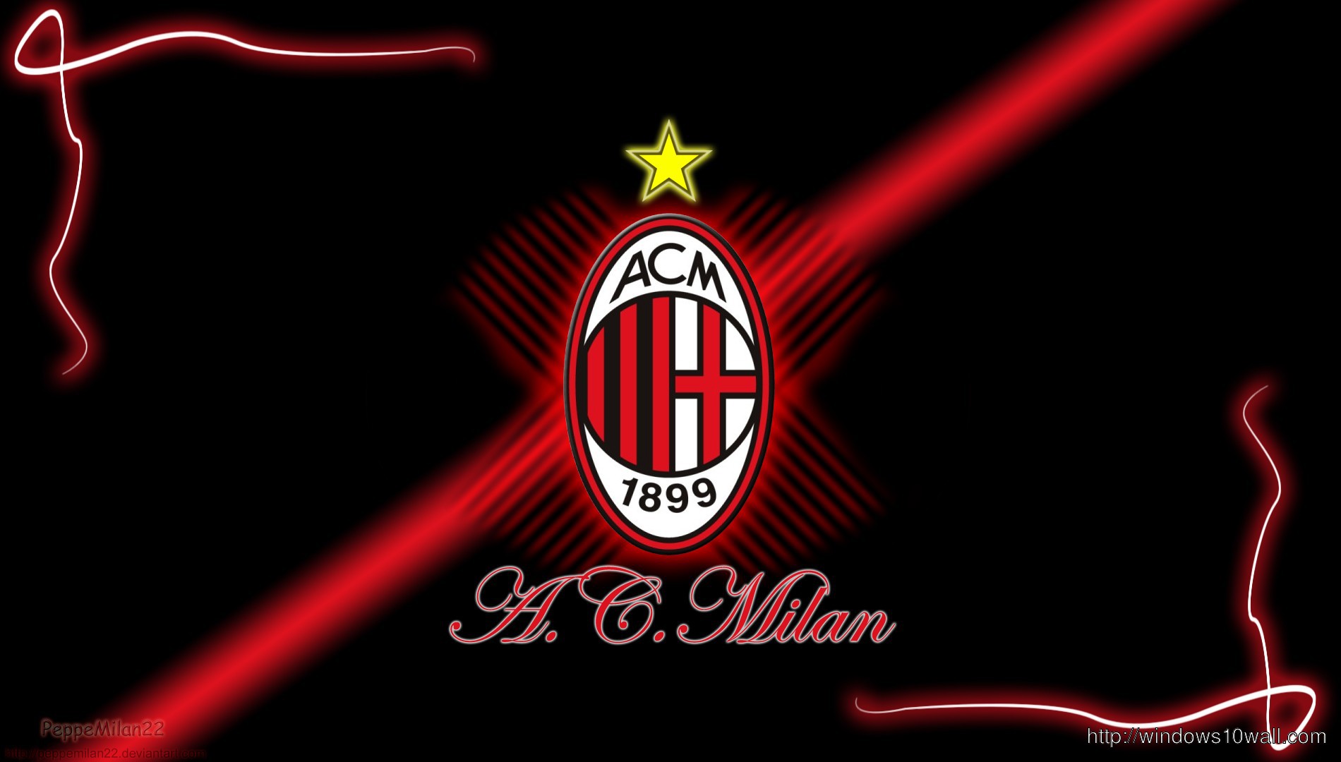 Ac Milan Hd Logo Background Wallpaper