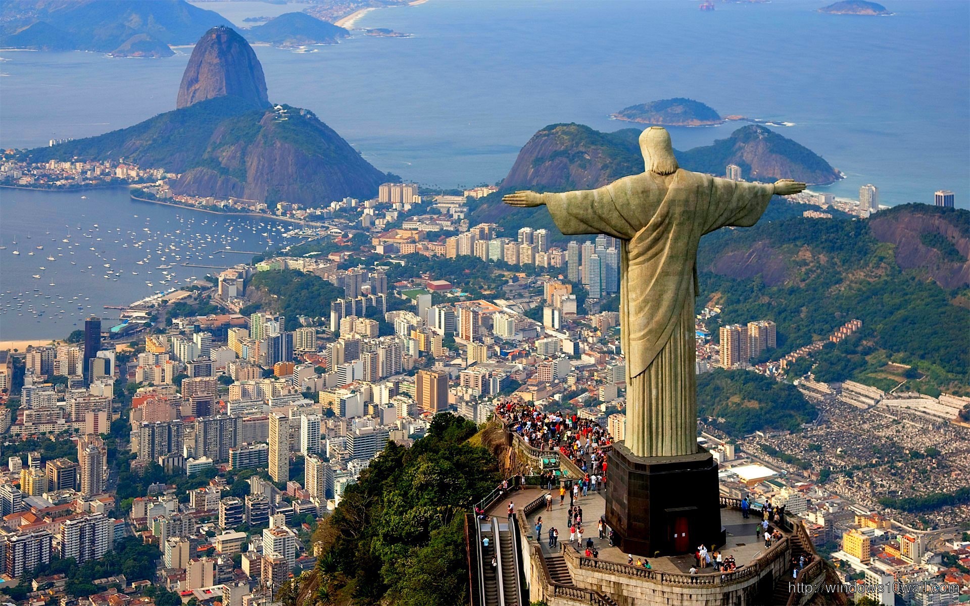 Christ The Redeemer Top View Wallpaper