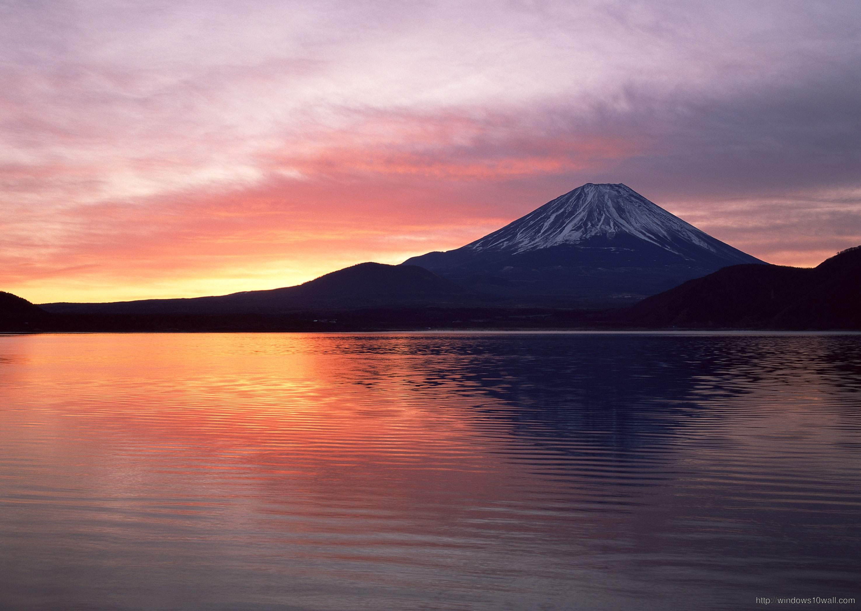 Fuji Mountain Sunset View Wallpaper